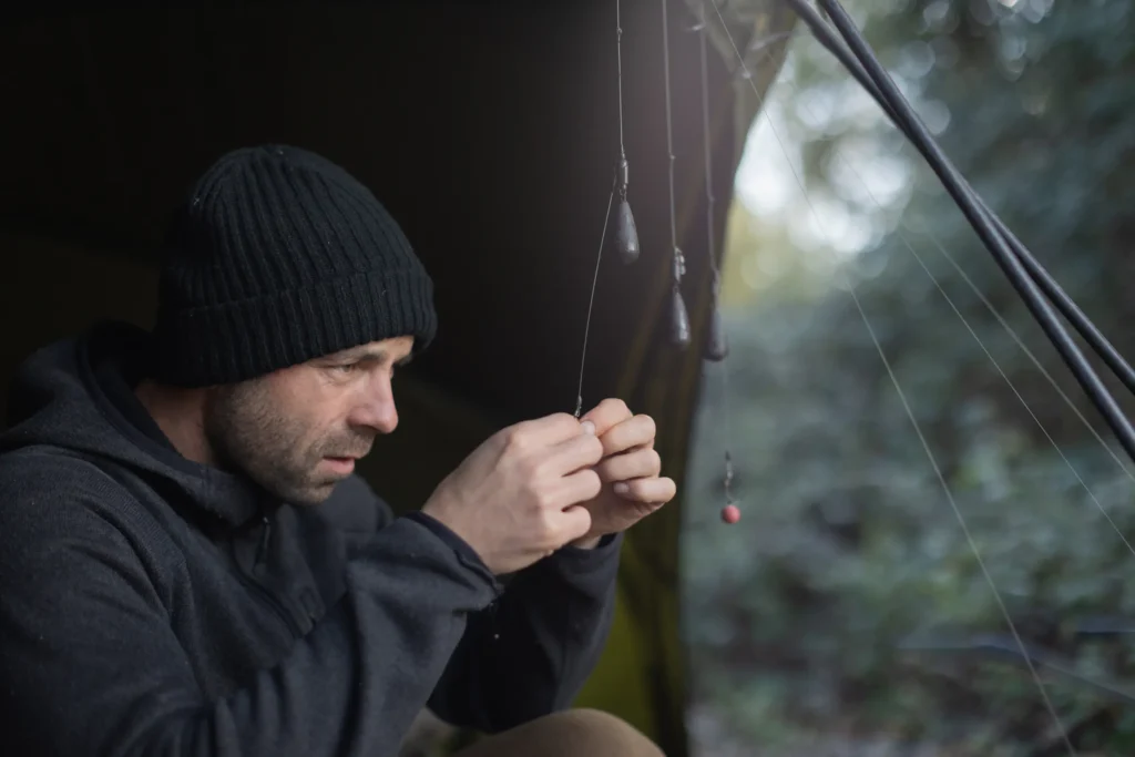 Luke gives his rigs his full attention, making sure everything is perfect.